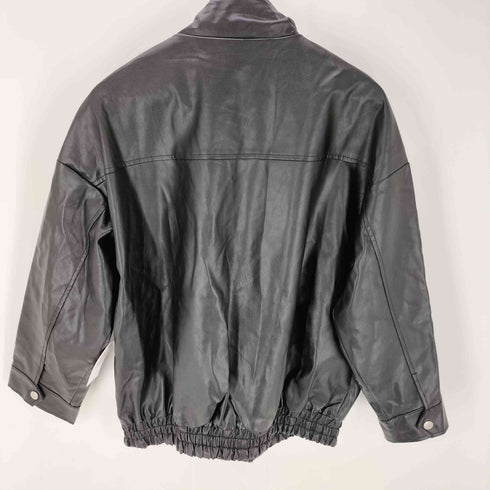 グレイル GRL スタンドカラービッグレザージャケット レディース FREE